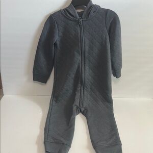 Gray Quilted Kids One Piece